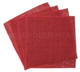 12" Red Burlap Squares - Finished Edge