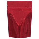 Glossy Red Stand-Up Pouches - 2oz - 4" x 6" x 2"