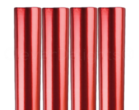 CleverDelights Metallic Red Wrapping Paper - 30 x 25Ft Roll