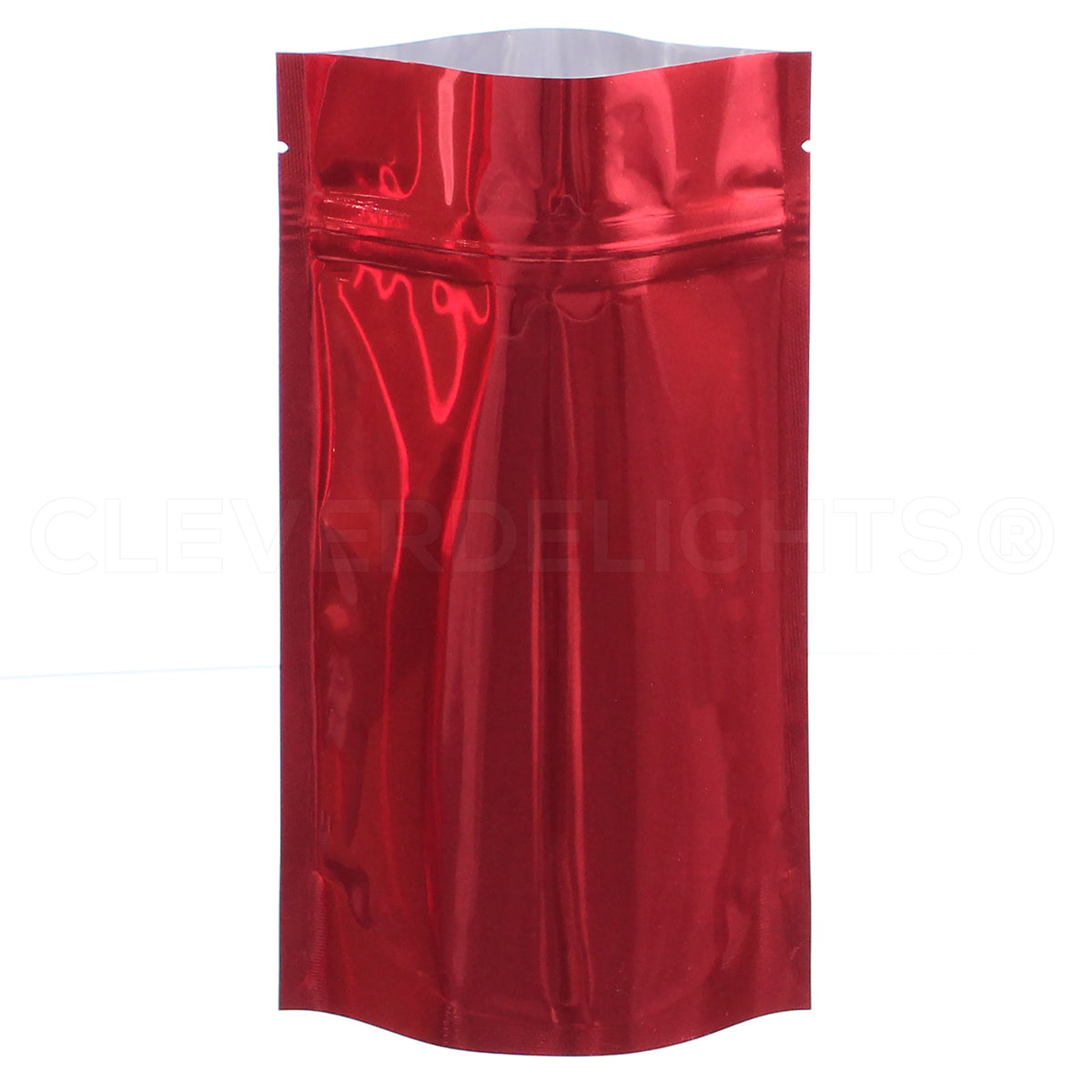 Glossy Red Stand-Up Pouches - 4oz - 5" x 8" x 2.5"