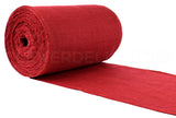 12" Red Burlap Roll - Finished Edges