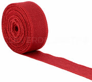 2" Red Burlap Ribbon - Finished Edge - 25 Yards