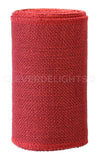 6" Red Burlap Roll - Finished Edges