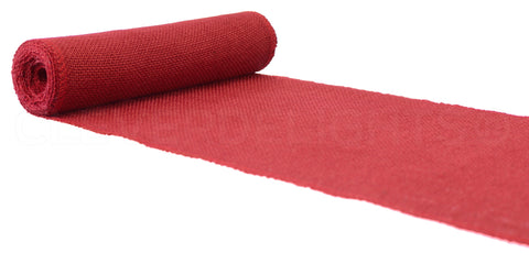 9" Red Burlap Roll - Finished Edges
