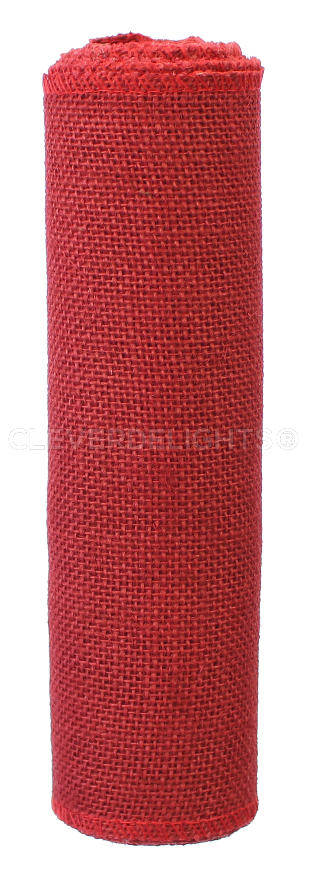 9" Red Burlap Roll - Finished Edges