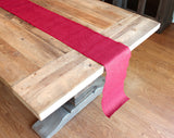 9" Red Burlap Roll - Finished Edges