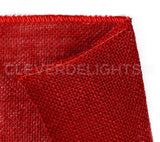 6" Red Burlap Ribbon - Wired Edges - 10 Yards