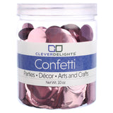 1" Round Shiny Confetti - Metallic Colors - Bulk 10oz Can