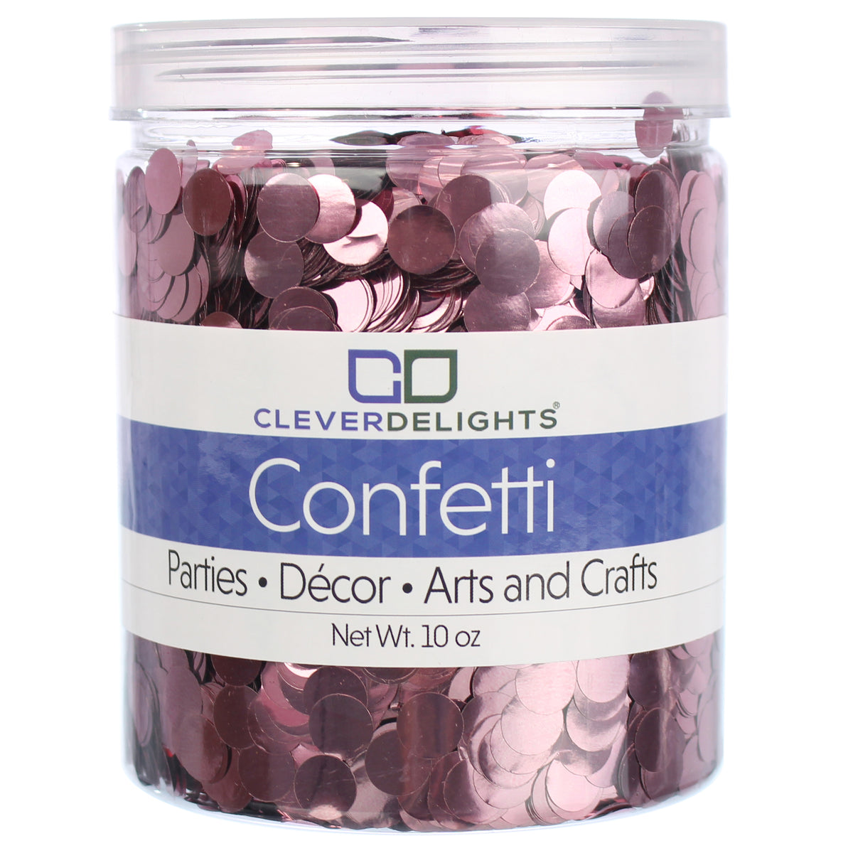 3/8" Round Shiny Confetti - Metallic Colors - Bulk 10oz Can