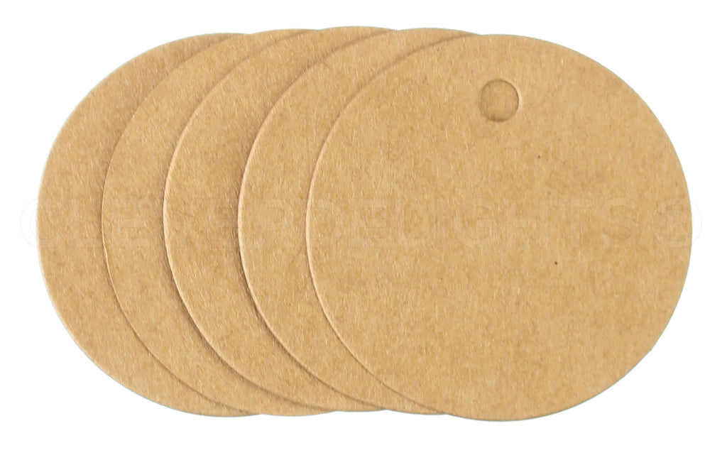 Gift Tags - 1.5" Round - Kraft