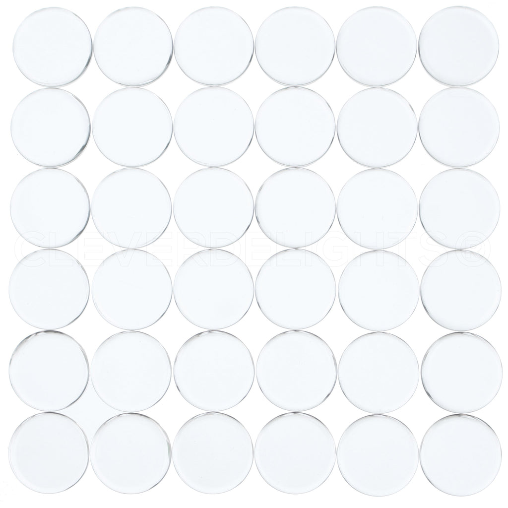 CleverDelights 1 3/16 Square Glass Tiles - 20 Pack