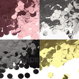 1" Round Shiny Confetti - Metallic Colors - Bulk 10oz Can