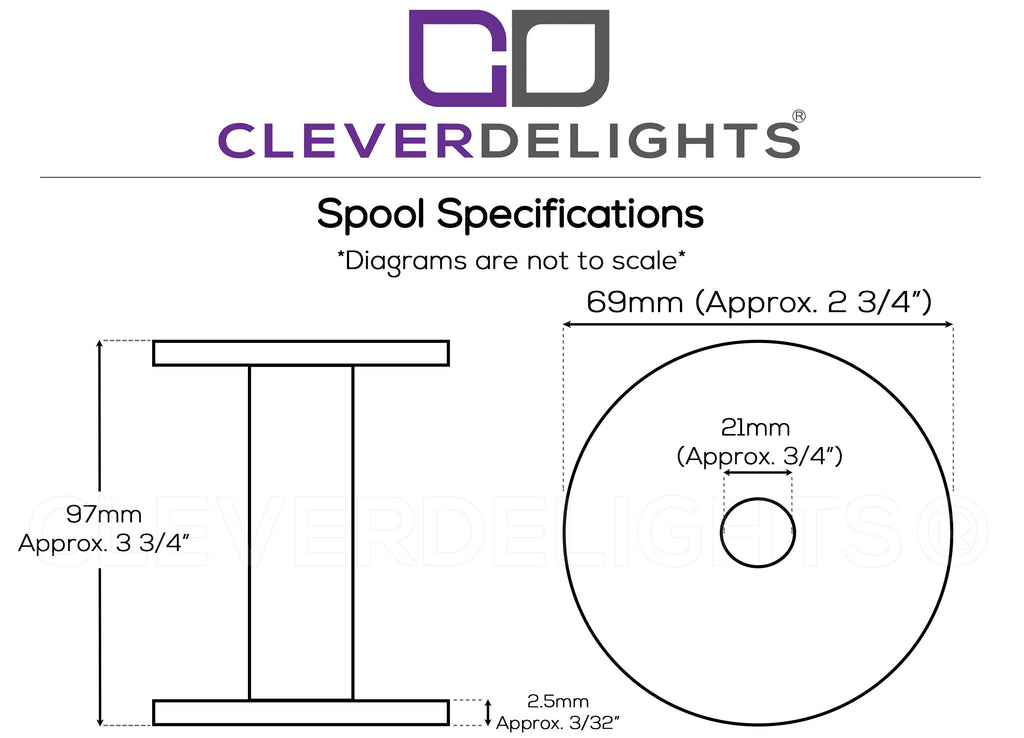 Plastic Spools - 3 3/4" - White