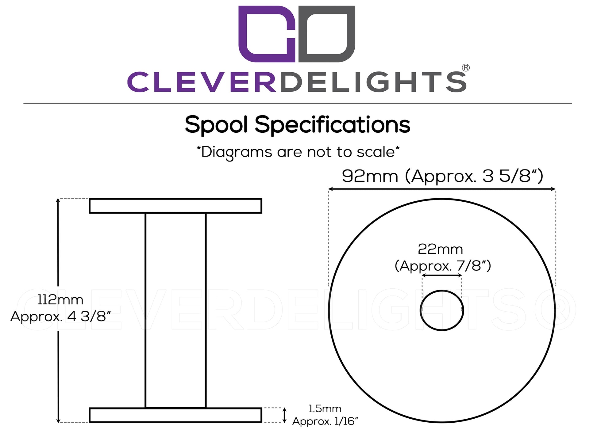 Plastic Spools - 4 3/8" - White