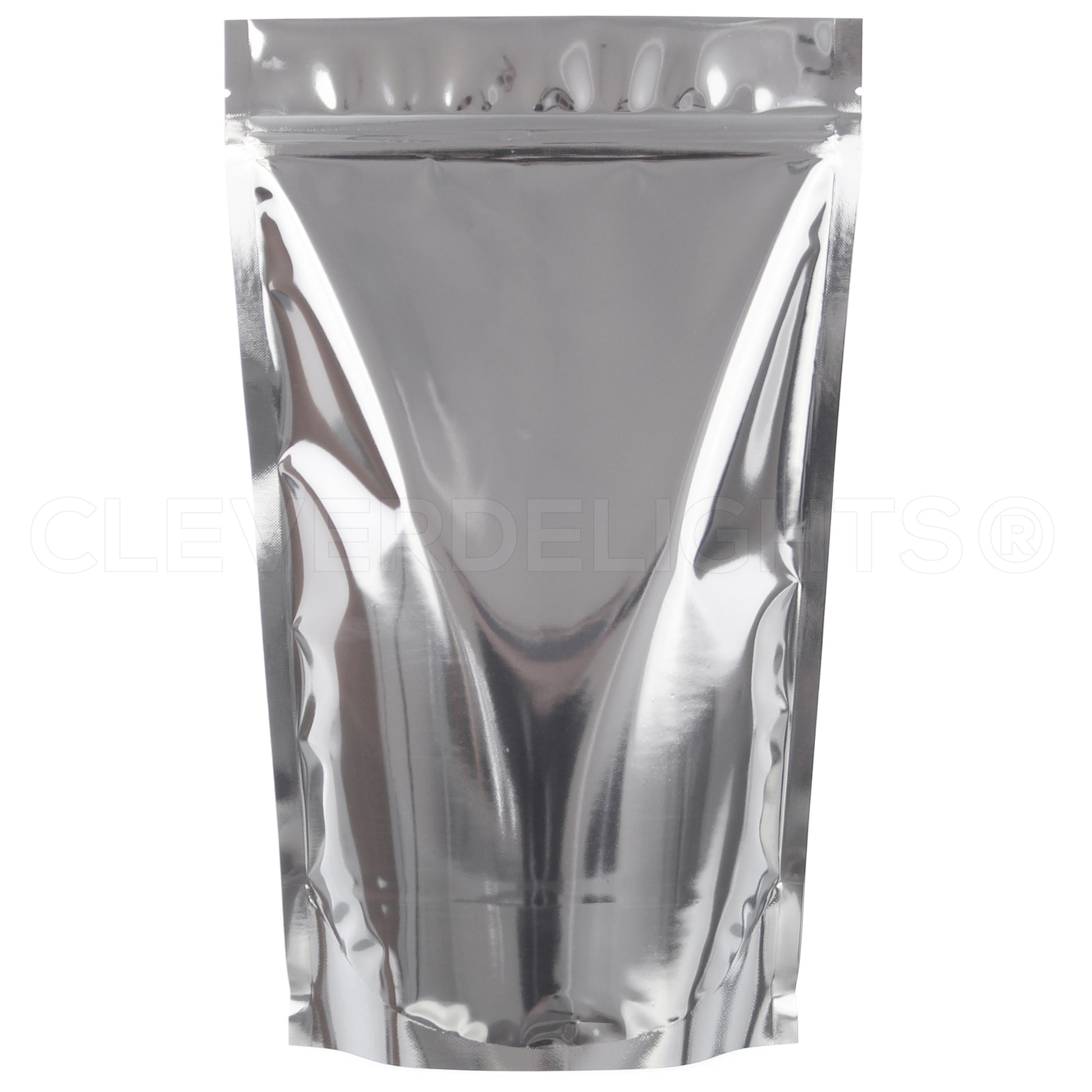 Silver Stand-Up Pouches - 16oz - 7" x 11.5" x 4"