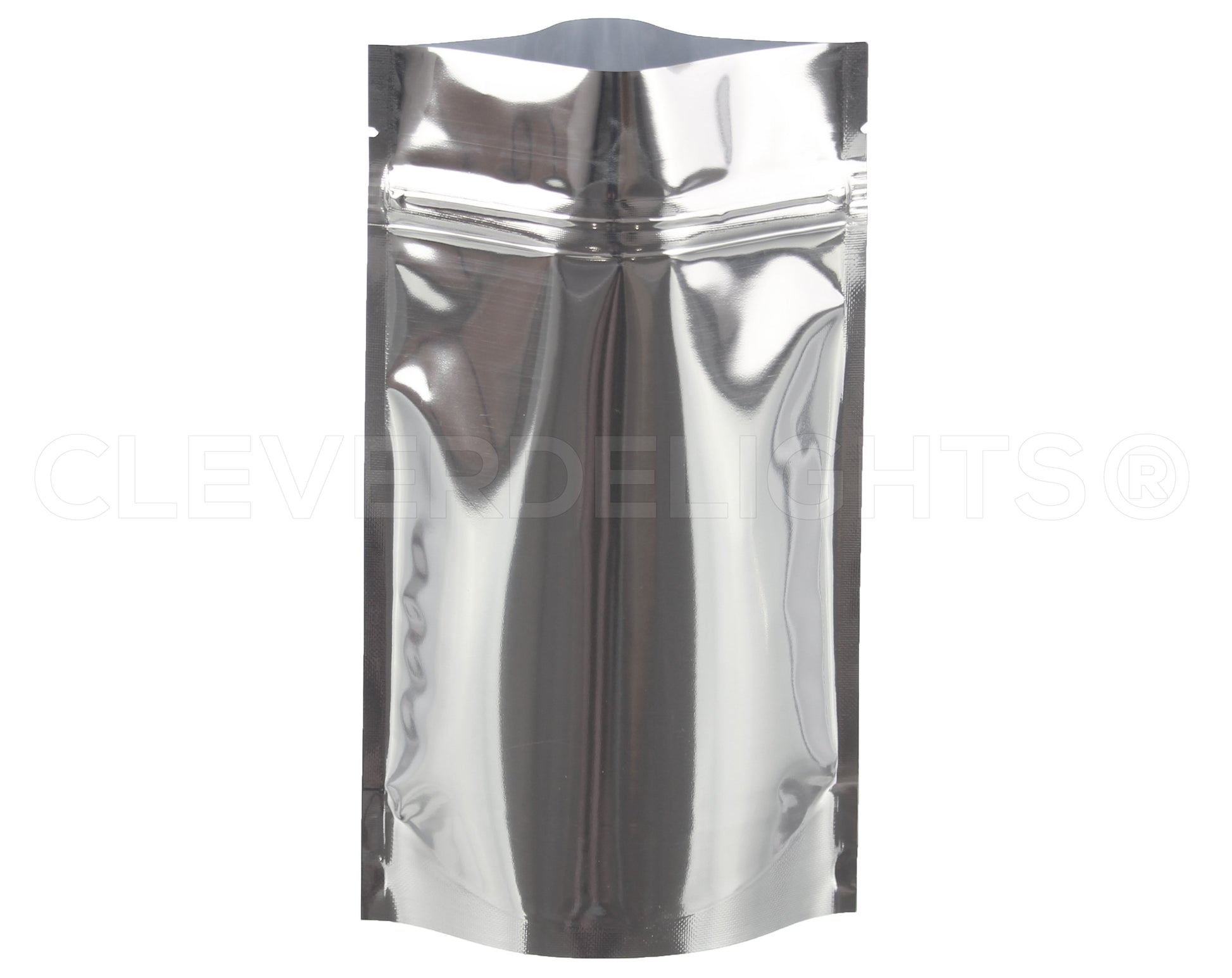 Silver Stand-Up Pouches - 4oz - 5" x 8" x 2.5"