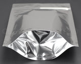 Silver Stand-Up Pouches - 8oz - 6" x 9" x 3"