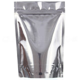 Silver Stand-Up Pouches - 8oz - 6" x 9" x 3"