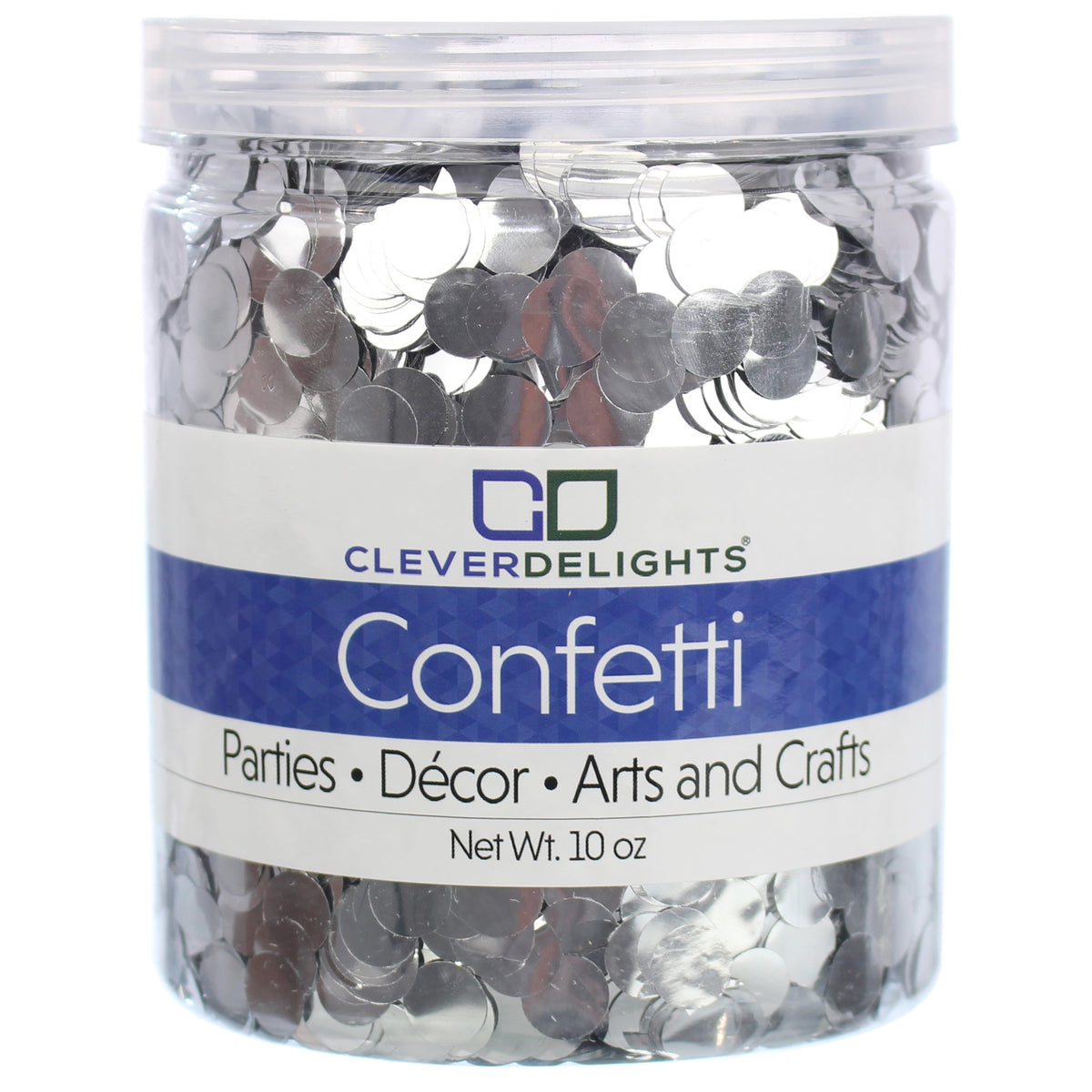 3/8" Round Shiny Confetti - Metallic Colors - Bulk 10oz Can