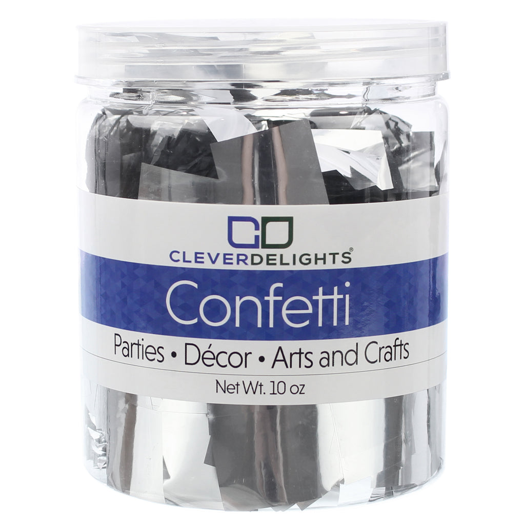 1" Square Shiny Confetti - Metallic Colors - Bulk 10oz Can