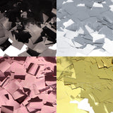 1" Square Shiny Confetti - Metallic Colors - Bulk 10oz Can