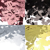 3/8" Square Shiny Confetti - Metallic Colors - Bulk 10oz Can