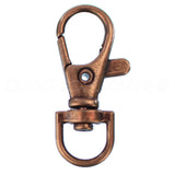 1.5" Swivel Lobster Clasps - Antique Copper Color