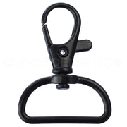 1" Wide Swivel Lobster Clasps - Dark Black Color