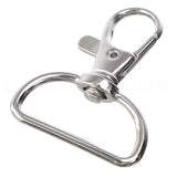 1" Wide Swivel Lobster Clasps - Silver Color
