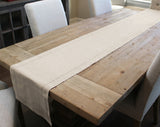 16" Hemstitch Table Runner - 100% Linen - Natural