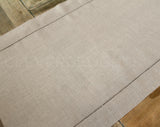 16" Hemstitch Table Runner - 100% Linen - Natural