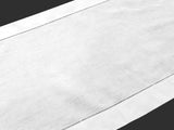 16" Hemstitch Table Runner - 100% Linen - White