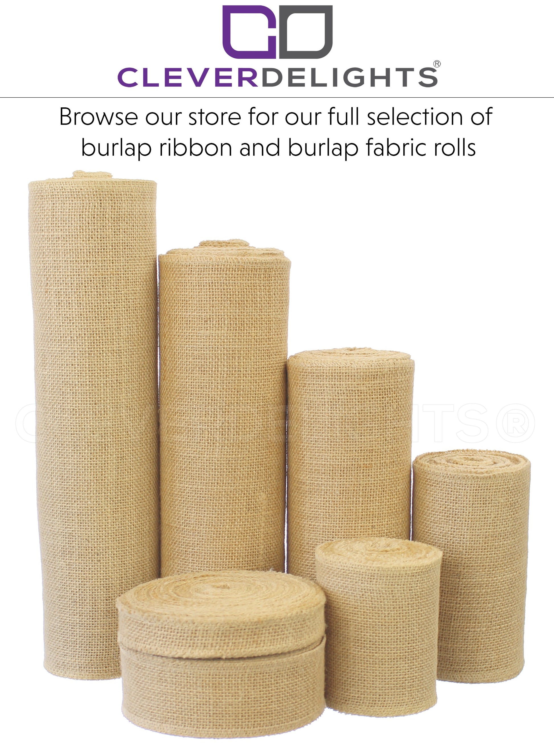12" Natural Burlap Roll - Finished Edges
