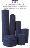 6" Navy Burlap Roll - Finished Edges