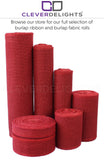 6" Red Burlap Roll - Finished Edges