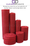 9" Red Burlap Roll - Finished Edges