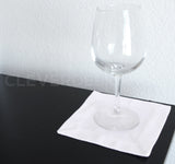 6" Cocktail Napkins - 100% Cotton Canvas - White