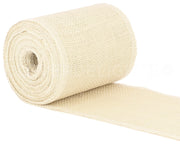 4" Ivory Burlap Ribbon - Finished Edge - 10 Yards