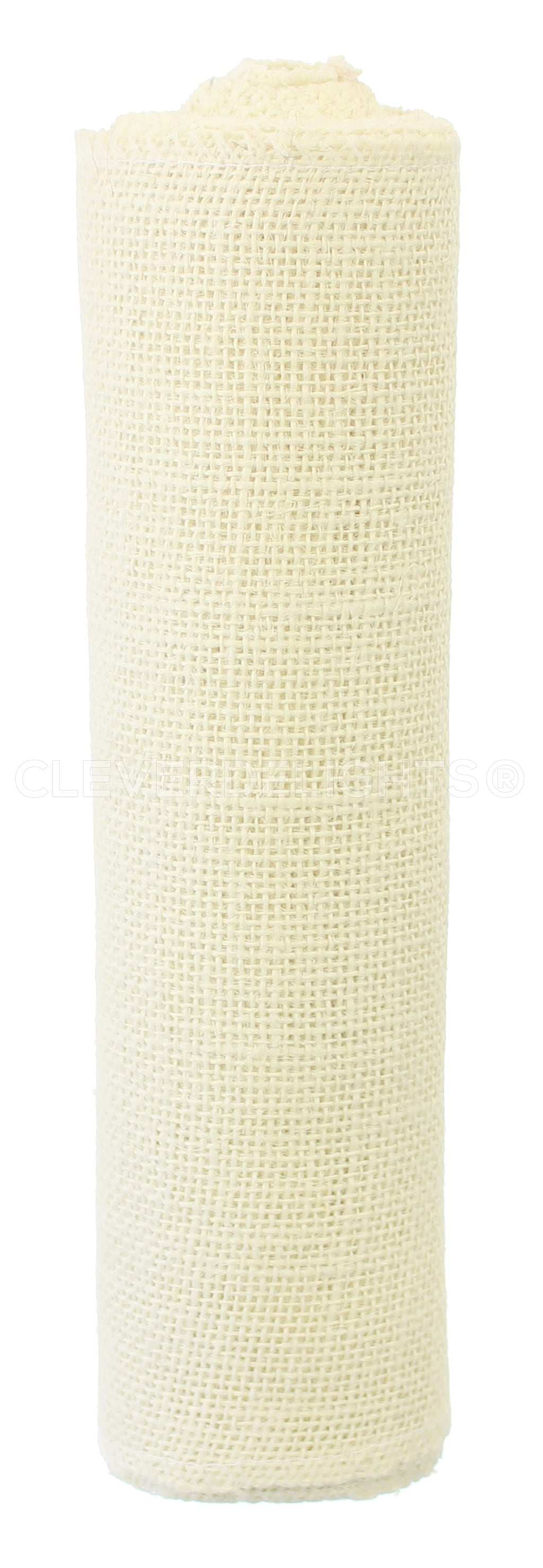 9" Ivory Burlap Roll - Finished Edges