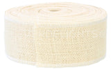 2.5" Ivory Burlap Ribbon - Wired Edges - 25 Yards