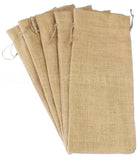Natural Burlap Wine Bags with Drawstring