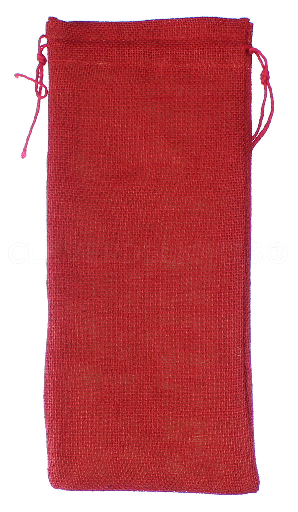 Red Burlap Wine Bags with Drawstring