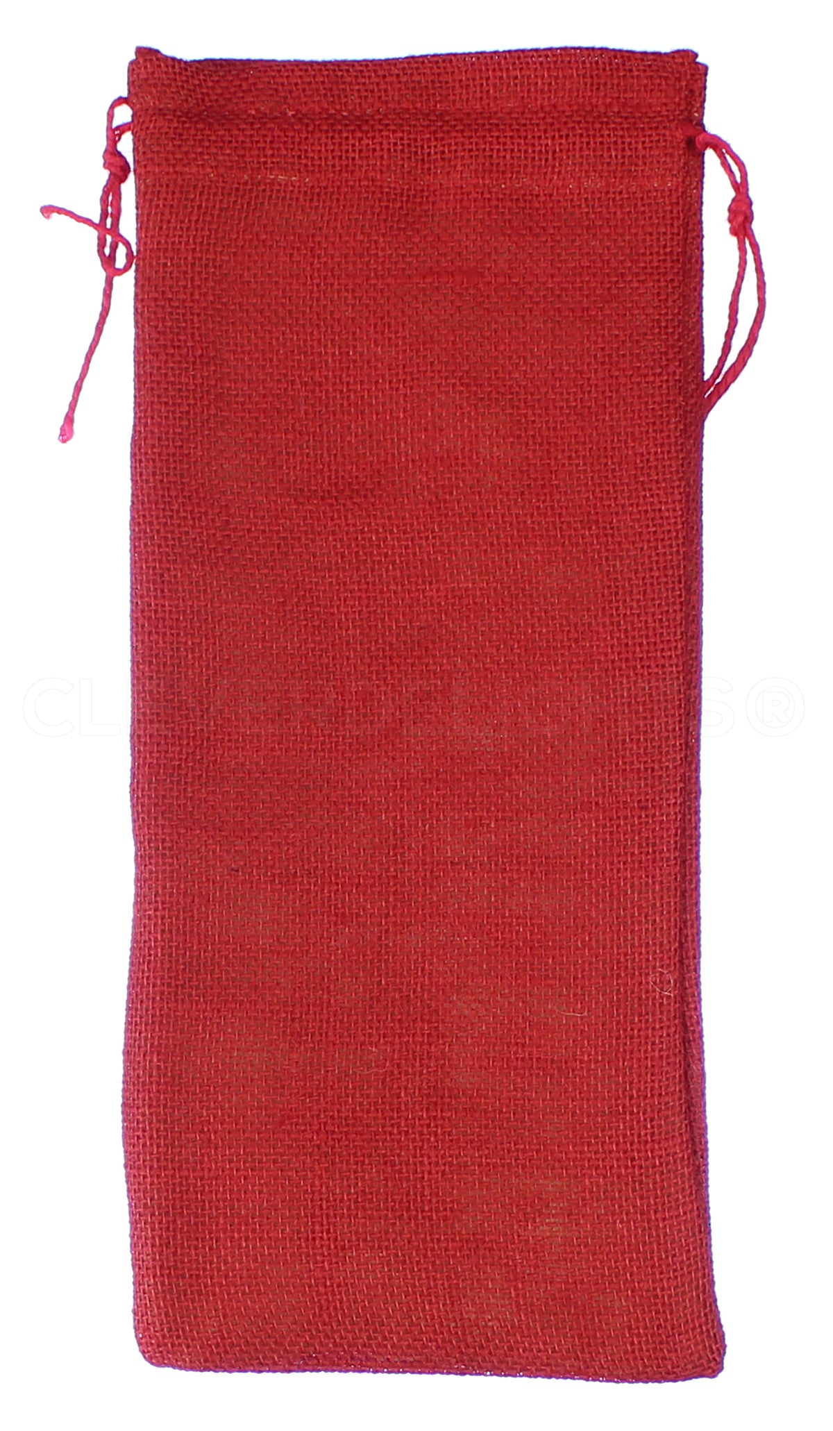 Red Burlap Wine Bags with Drawstring