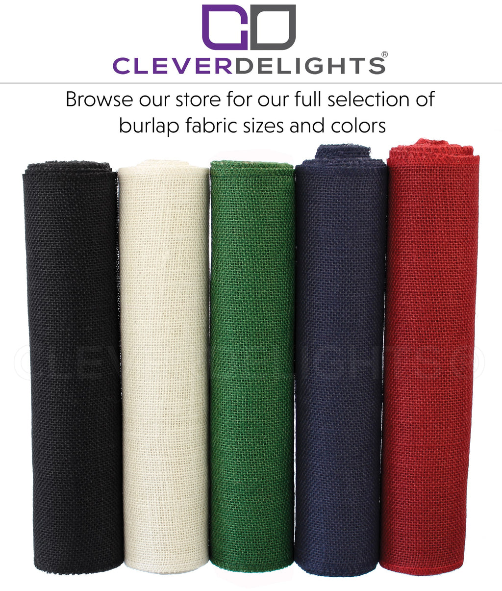 12" Black Burlap Roll - Finished Edges