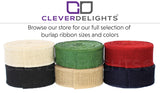 2" Natural Burlap Ribbon - Finished Edge - 25 Yards