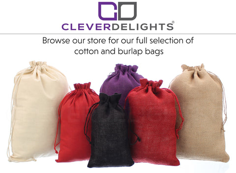 CleverDelights Cotton Muslin Bags - 14 x 20