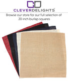 20" Red Burlap Squares - Finished Edge