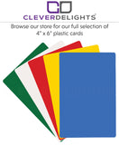 Blue Plastic Cards - 4" x 6"