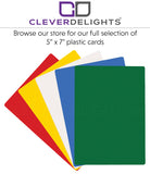 Blue Plastic Cards - 5" x 7"
