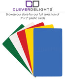 Yellow Plastic Cards - 3" x 5"